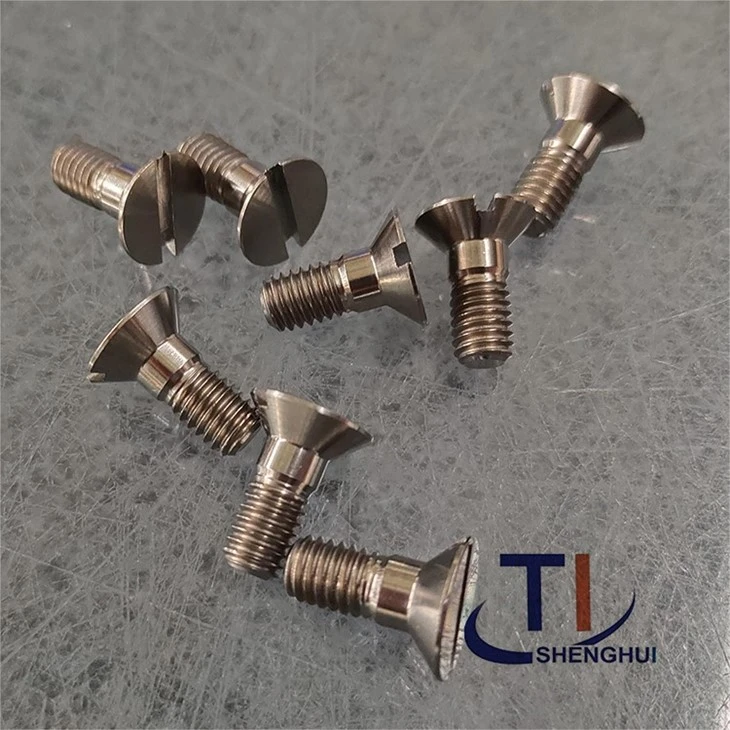 ASME B18.6.3 Titanium Slotted Countersunk Screws