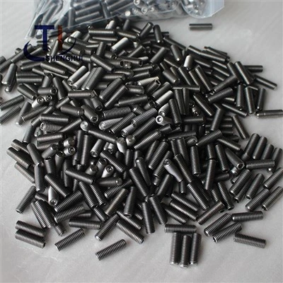 UNI 5923 Titanium Flat Point Set Screws